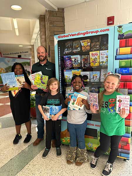 kids with books